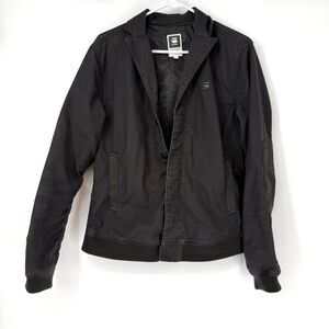 G Star Raw Mens Lockstart Overshirt Jacket Punk Streetwear Emo Goth Size L